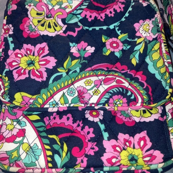Vera Bradley Paisley Crossbody Bag - Navy and Pink - Picture 2 of 7